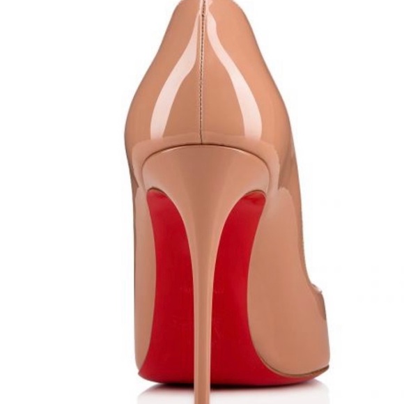 Hot Chick 100 Patent Red Sole High-Heel Pumps - Picture 3 of 6